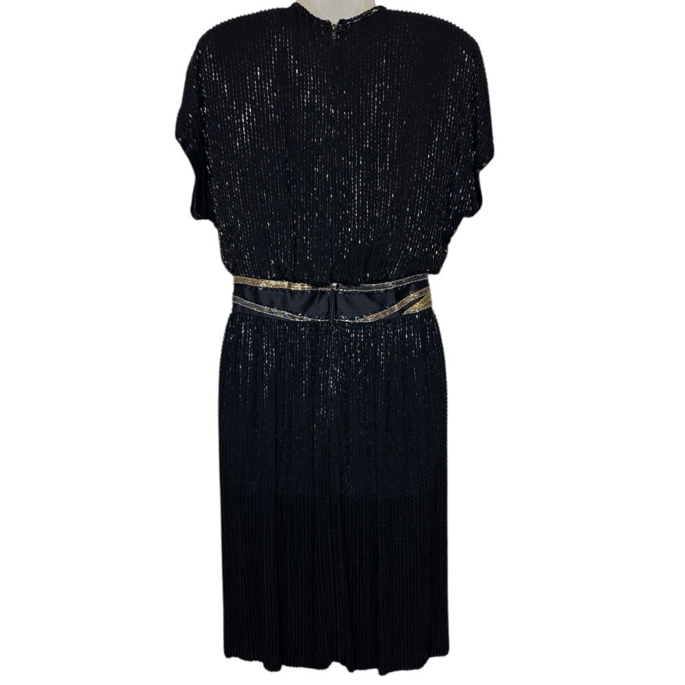 Vintage 1980’s Bob Mackie Boutique Fully Beaded Cocktail Dress Size 8 - Picture 9 of 17
